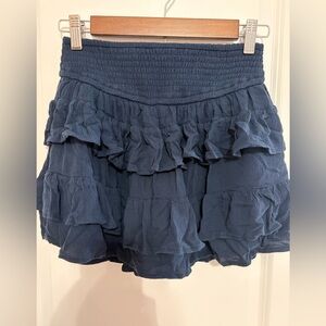 Hollister Navy Tiered Ultra High-Rise Mini Skirt
